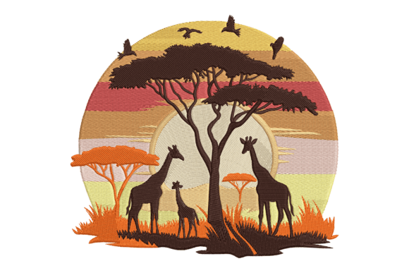 African Safari Sunset Embroidery Review