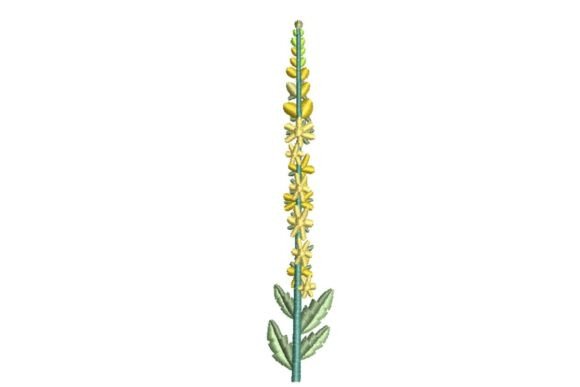Agrimony Wildflower Embroidery Design