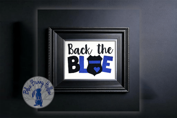 Back the Blue Embroidery Design