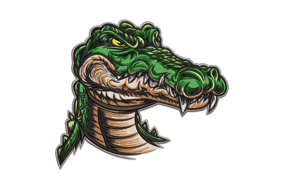 Crocodile Alligator Embroidery Design