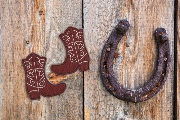 Fancy Western Boot ITH Feltie Applique