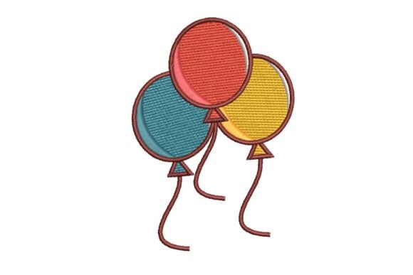 Festive Balloons: A Joyful Embroidery Design for Handmade Gifts