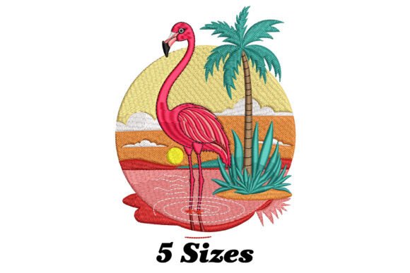Flamingo Beach Scene