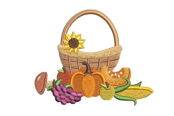 Harvest Basket: A Smart Autumn Embroidery Choice