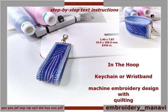 In the Hoop Keychain or Wristband Quilt