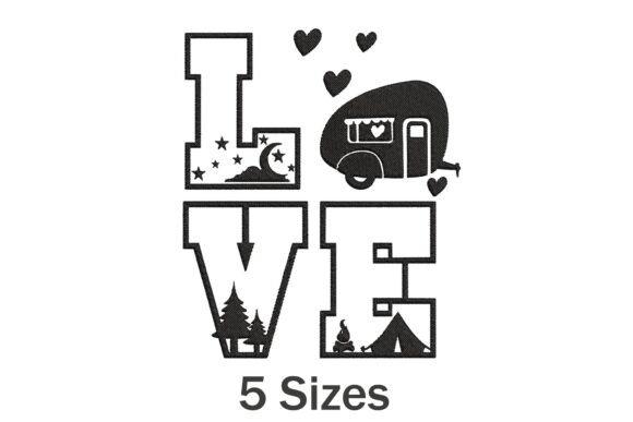 Love Camping: A Quirky, Handmade-Ready Embroidery Design