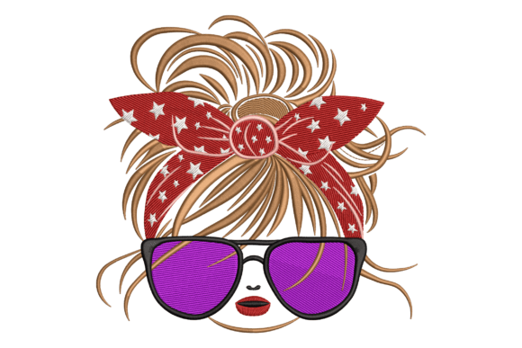Messy Bun Woman: A Seasonal Embroidery Staple