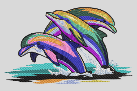 Vibrant Dolphins: A Boutique Embroidery Review